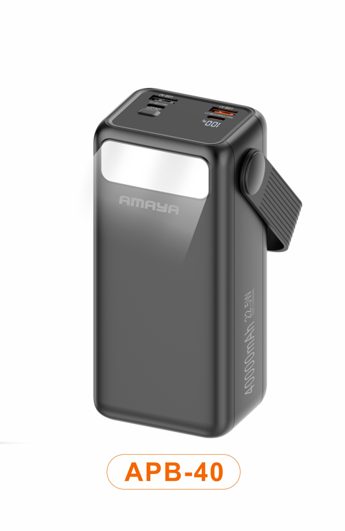 Amaya APB-40 22.5W Super Fast 40000mAh Power Bank with Built-in Cable