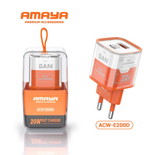 Amaya ACW-E200D USB 18W+TYPE-C 20W FAST CHARGER