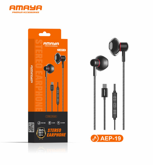 Amaya AEP-19 Type-C Stereo In-Ear Earphones