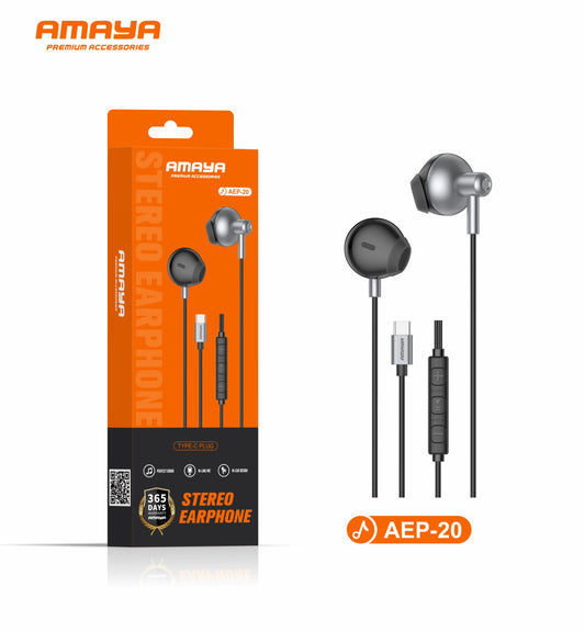 Amaya AEP-20 Type-C Stereo In-Ear Earphones