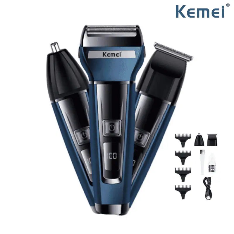 Kemei KM-6541 3 In 1 Trimmer Rechargeable Grooming Kit