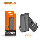 Amaya APB-P119 Wavy Pattern 2A Fast Charging 10000mAh Flashlight Power Bank