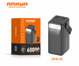 Amaya APB-60 22.5W Super Fast 60000mAh Power Bank with Built-in Cable