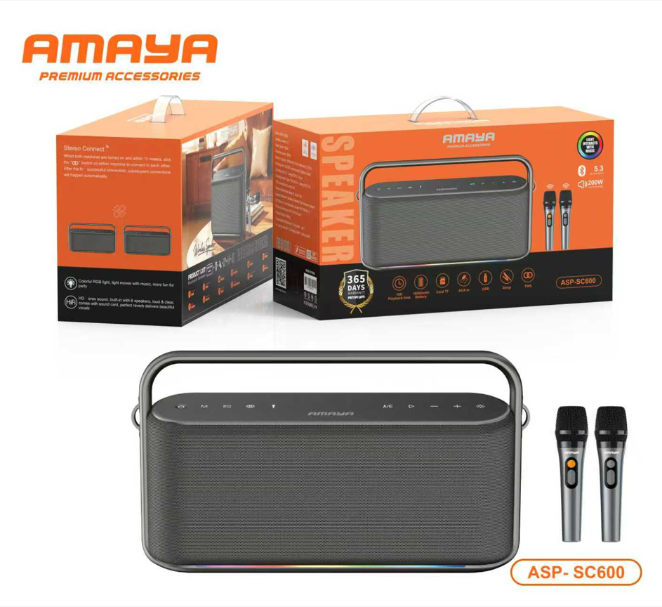 Amaya ASP-SC600 200W Two-Person Outdoor Karaoke Speaker