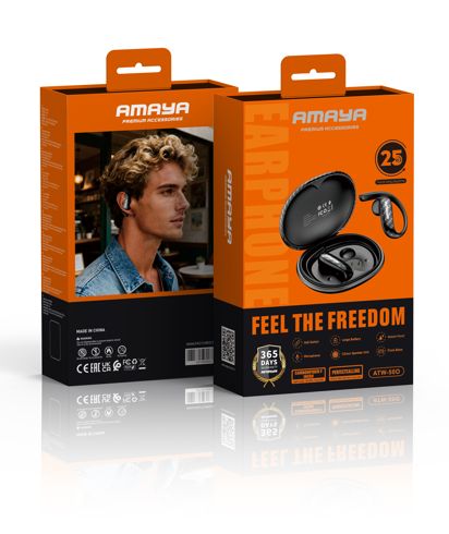 Amaya ATW-510 Carbon Fiber OWS Air Conduction Headphones