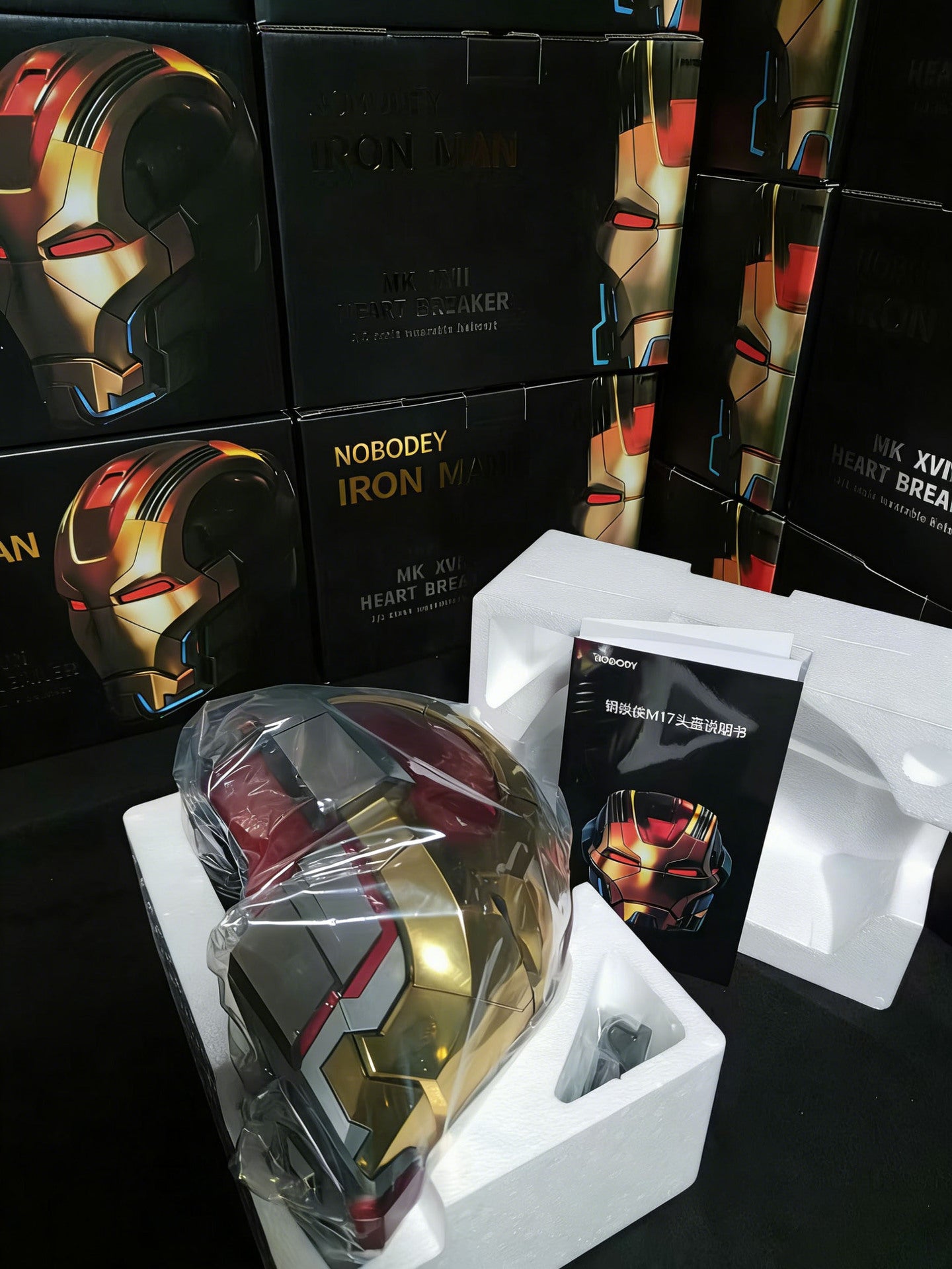 Iron Man Helmet Mk17 Jarvis Voice-Controlled Automatic Opening and Closing Mask