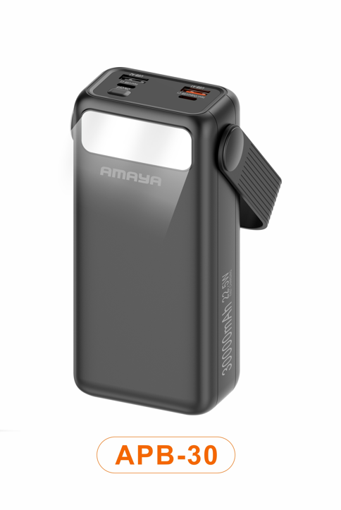 Amaya APB-30 22.5W Super Fast 30000mAh Power Bank with Built-in Cable