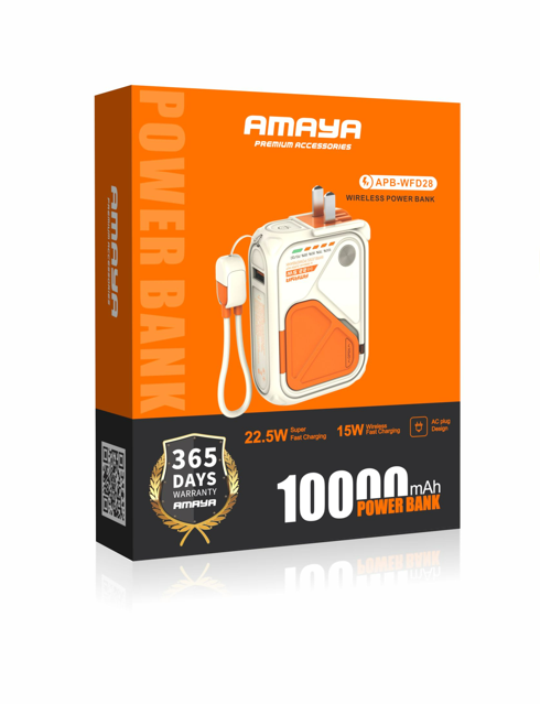 Amaya APB-WFD28 22.5W Wireless Charging 10000mAh Power Bank with Stand