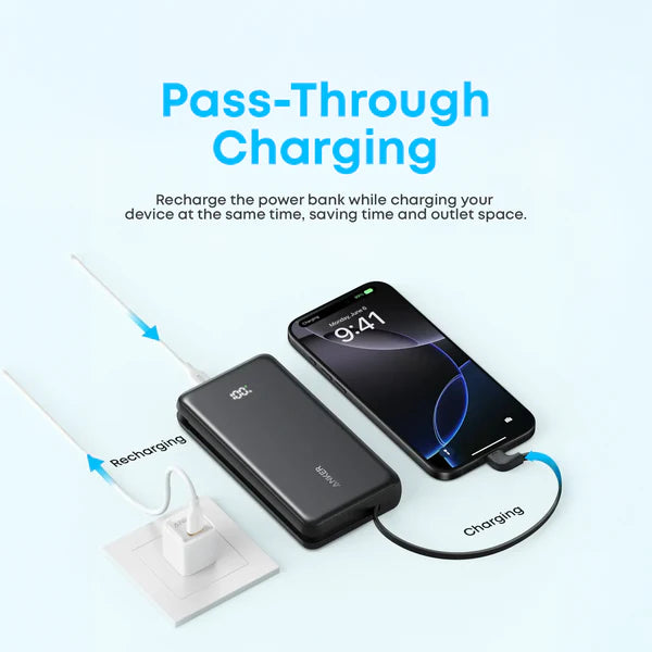Anker Zolo 10000mAh 22.5W Power Bank with Built-in USB-C Cable