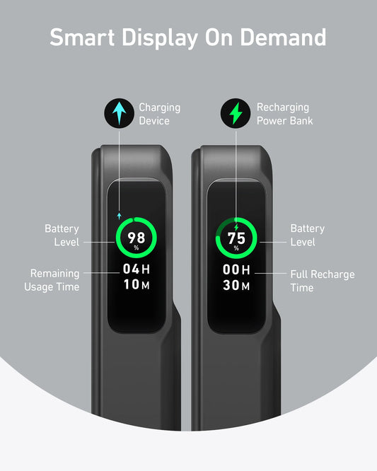 Anker MagGo Power Bank 10K mAh Ultra-Fast Magnetic Charging with Smart Display