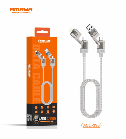 Amaya ACD-390 240W 4-IN-1 ZINC ALLOY SUPER FAST CABLE