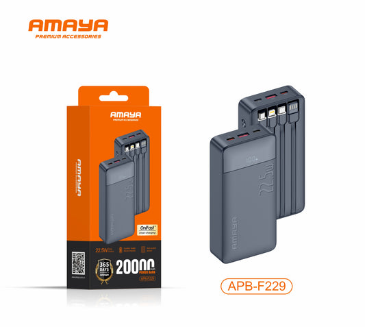 Amaya APB-F229 22.5W SUPER FAST CHARGER 20000MAH POWER BANK