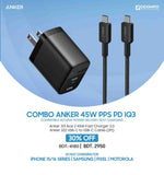 Anker 313 Combo 45W Fast Charger 2.0 for Samsung also PPS/PD/IQ3 Support Black