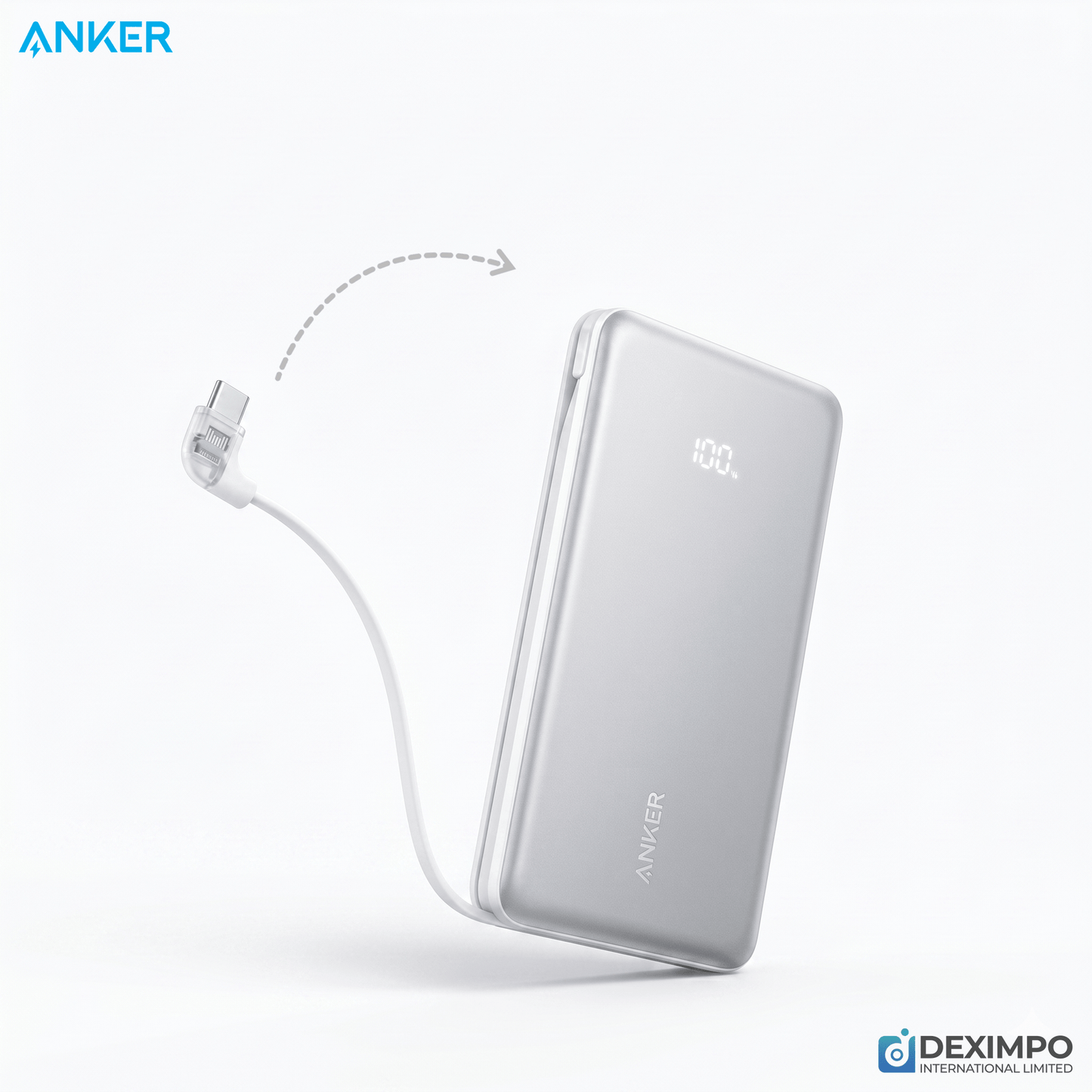 Anker Zolo 10000mAh 22.5W Power Bank with Built-in USB-C Cable