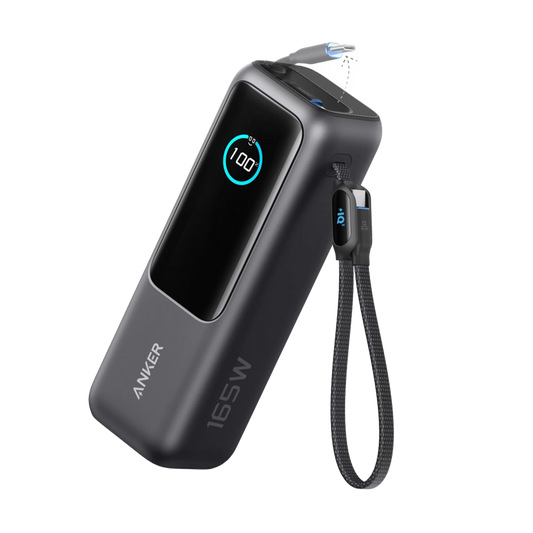 Anker Laptop Power Bank (25K, 165W, Built-In and Retractable Cables)