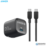 Anker Zolo Charger 20W Single USB-C Port with USB-C Cable Fast, Safe & Reliable Charging for Everyday Use