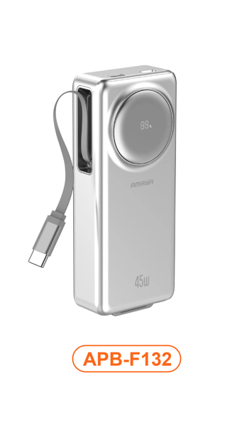 Amaya APB-F132 45W Super Fast 10000mAh Power Bank with Retractable Cable