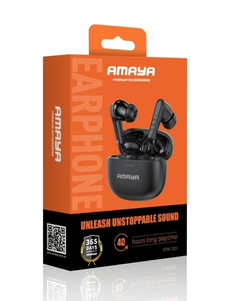 Amaya ATW-330 Max Wavy Pattern Wireless Stereo Earbuds