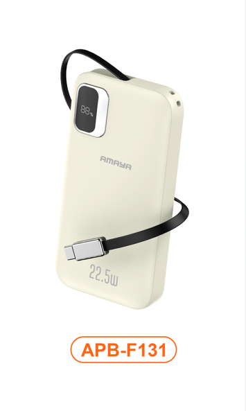 Amaya APB-F131 22.5W Super Fast 10000mAh Power Bank with Retractable Cable