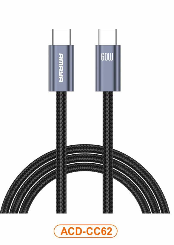 Amaya ACD-CC62 60W Type-C to Type-C Cable 2 Meter Braided
