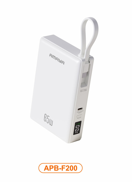 Amaya APB-F200 65W Super Fast 20000mAh Power Bank with Built-in Cable