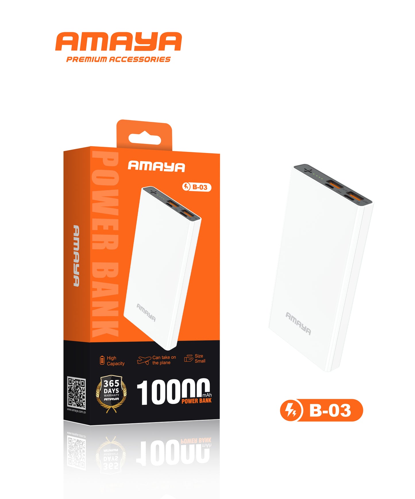 Amaya B-03 2A Fast Charging 10000mAh Power Bank