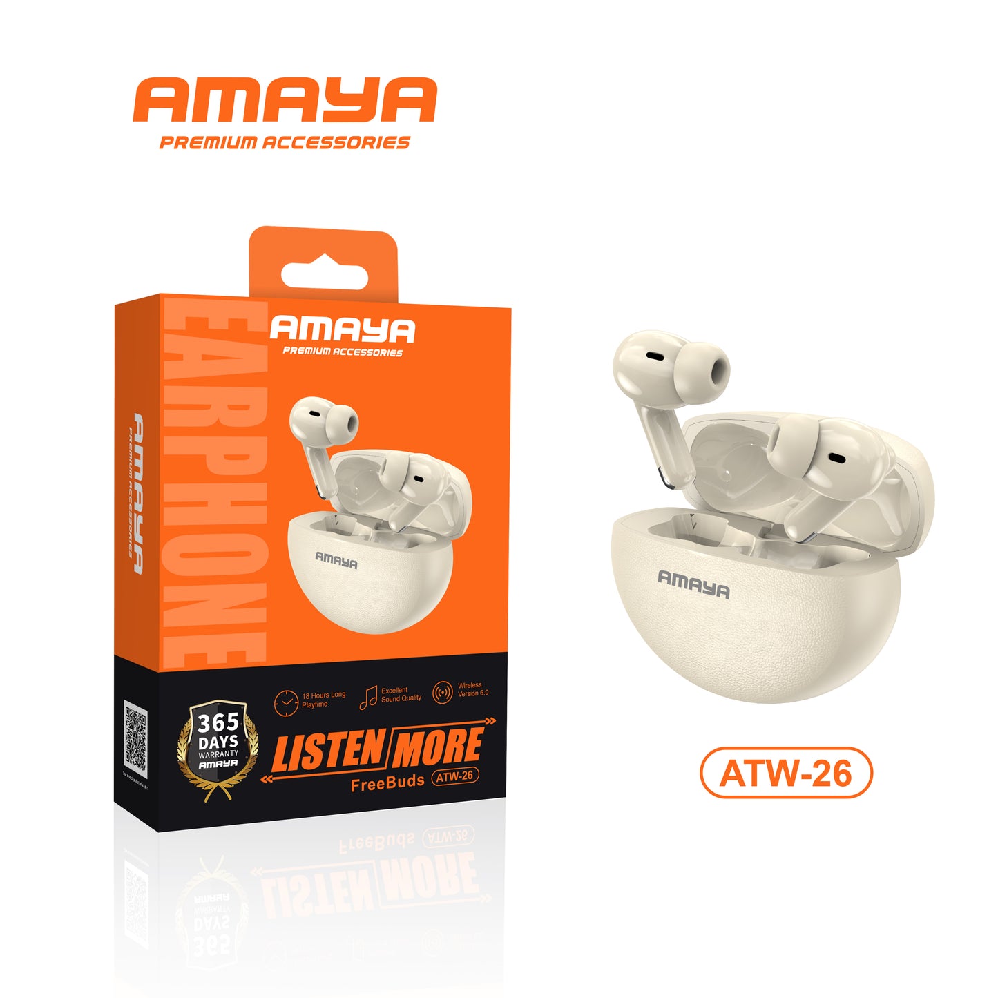 Amaya ATW-26 Wireless Stereo Bluetooth Earbuds