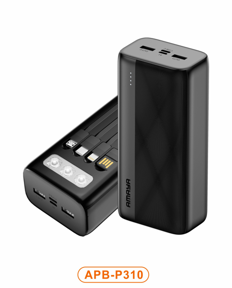 Amaya APB-P310 Flashlight 2.4A Fast Charger 30000mAh Power Bank