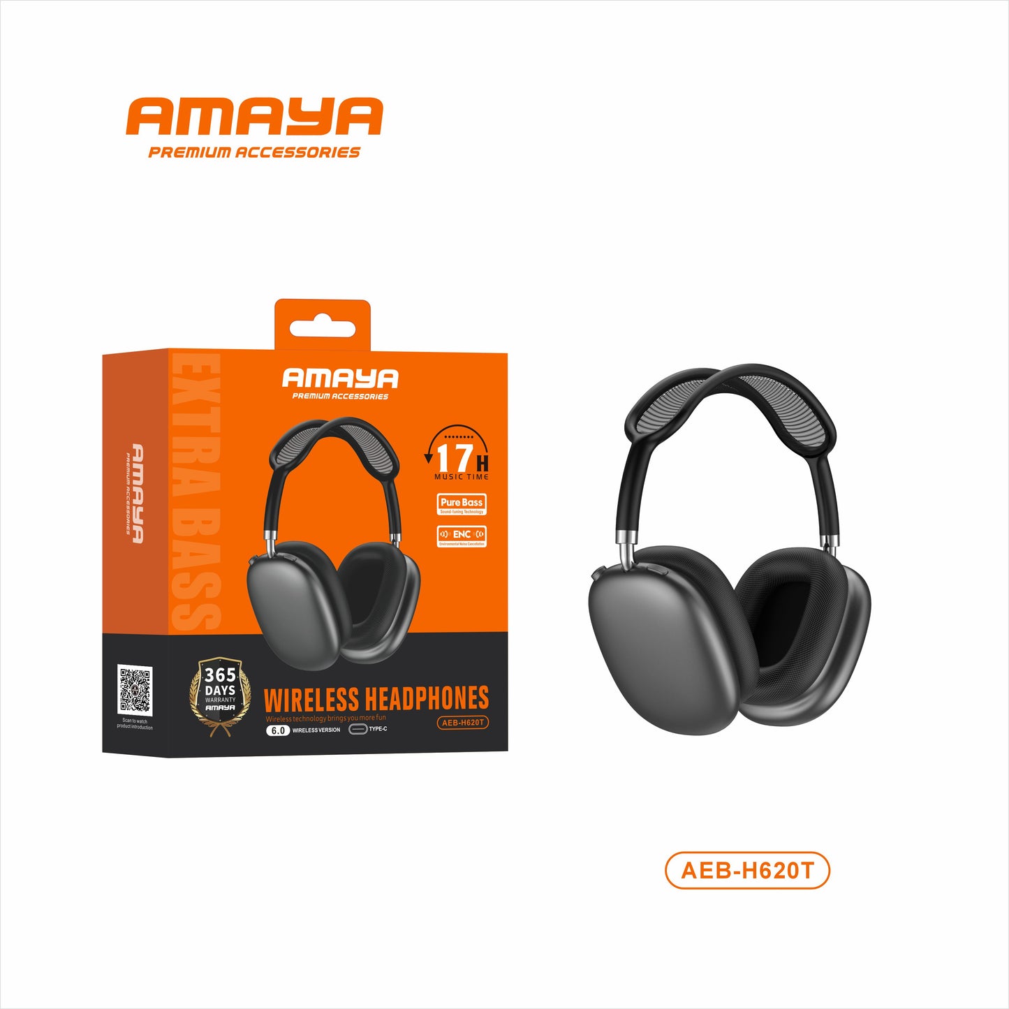 Amaya AEB-H620T Card-Insertable Headphones