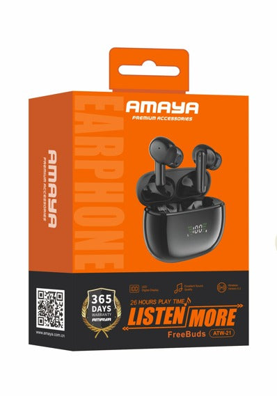 Amaya ATW-21B Wireless Stereo Earbuds
