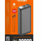 Amaya APB-P228L 3D Texture Flashlight 2.4A Fast Charger 20000mAh Power Bank