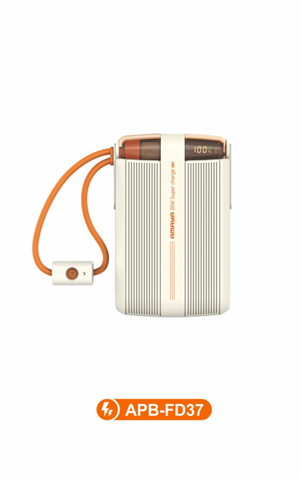 Amaya APB-FD37 22.5W Super Fast 10000mAh Power Bank with Built-in Cable