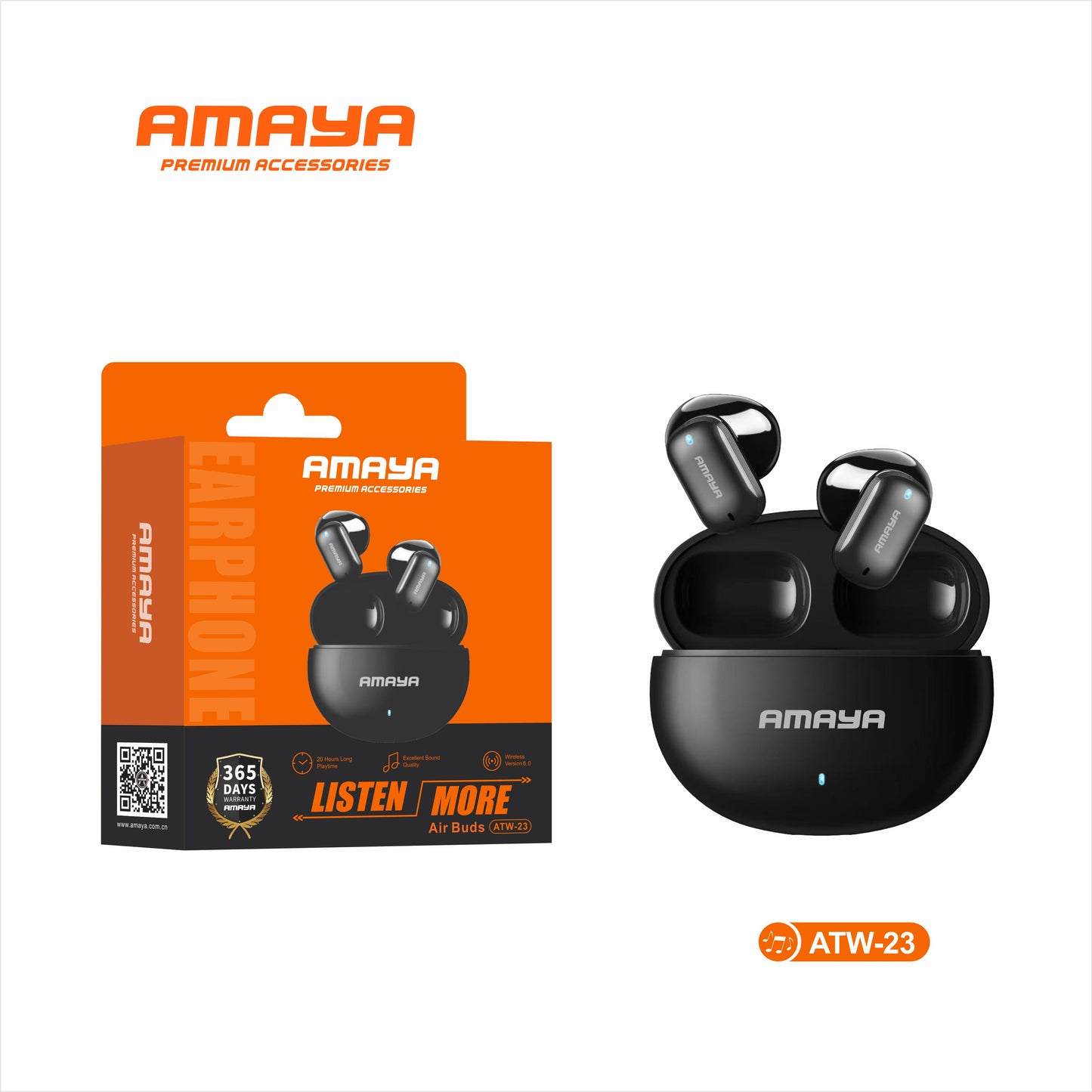 Amaya ATW-23 Wireless Stereo Earbuds