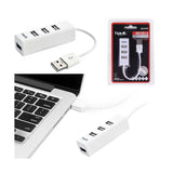 Havit USB Male to Quad USB Female White Hub # H18