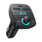 UGREEN CD229 (80910) Dual USB & Type-C QC 3.0 Black Car Charger with USB, TF, Bluetooth & FM Transmitter #80910